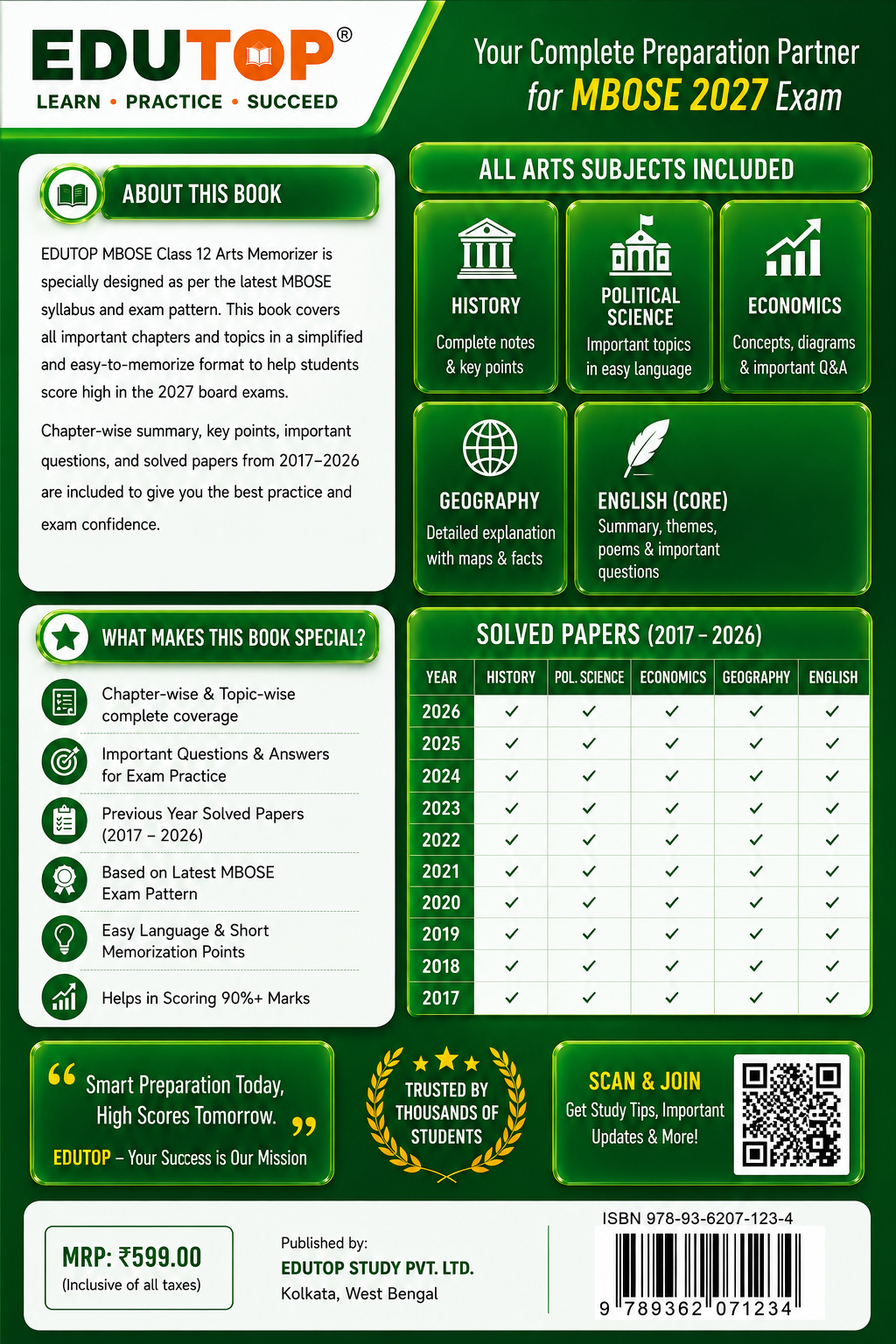 MBOSE Class 12 Arts Memorizer 2026–2027 | Most Repeated Questions Bank | Important Questions & Answers | Board Exam Preparation