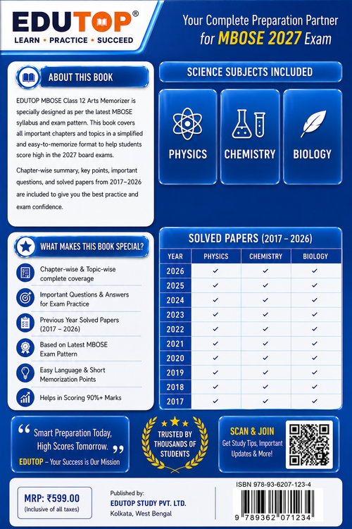 MBOSE Class 12 Science Memorizer 2026–2027 | Most Repeated Questions Bank | Important Questions & Answers | Board Exam Preparation