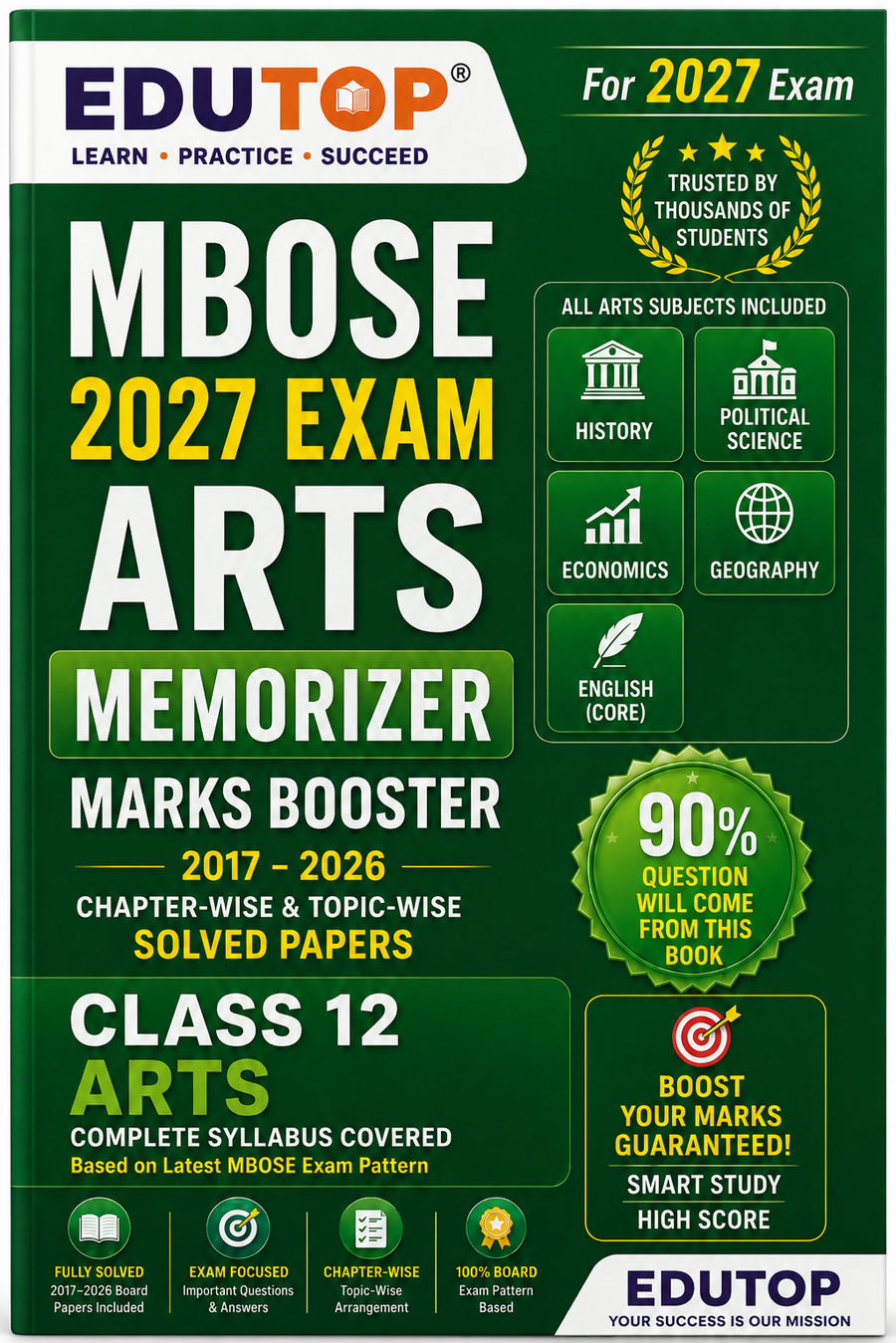 MBOSE Class 12 Arts Memorizer 2026–2027 | Most Repeated Questions Bank | Important Questions & Answers | Board Exam Preparation